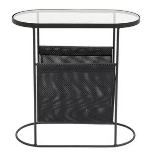 Table d'appoint Mesh Verre / Acier - Verre transparent / Noir