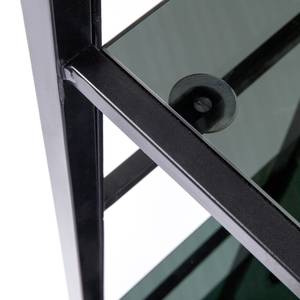 Regal Loft Stahl / Glas - Schwarz