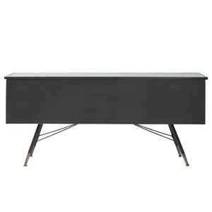 Sideboard Gomera Glas / Stahl - Schwarz / Gold