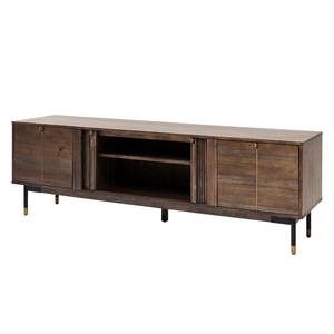 Sideboard West Coast Akazie Furnier / Stahl - Akazie Dunkel / Schwarz