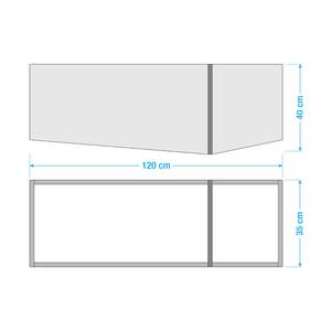 Open kast Eikenhout/zwart