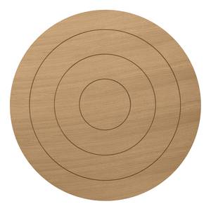 Salontafel Ply fineer van echt hout/metaal - notenboomhout/zwart - Lichte eikenhouten - Diameter: 80 cm