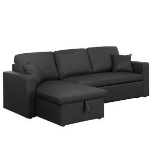 Canapé d'angle Coventry Tissu - Noir