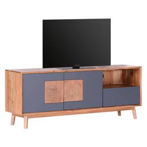 Tv-meubel Kadena deels massief acaciahout - grijs/acaciahout