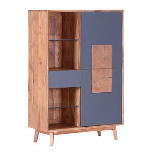 Highboard Kadena II deels massief acaciahout - grijs/acaciahout