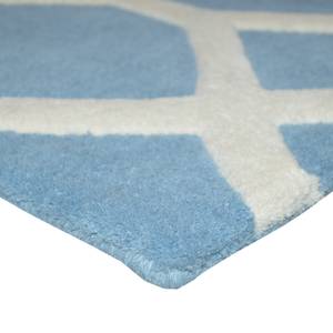 Laagpolig vloerkleed Limoges II wol - Lichtblauw - 140 x 200 cm