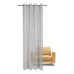 Rideaux à œillets Sebi Tissu - Gris