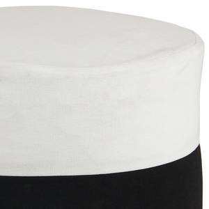 Pouf Karlo Coton - Noir / Blanc