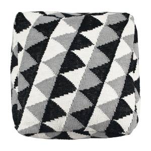 Pouf Wove Coton - Noir / Blanc / Gris