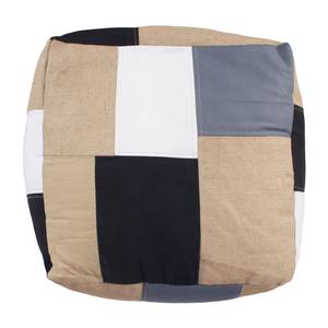 Pouf Pat Jute - Beige / Mehrfarbig