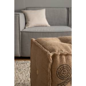 Pouf Julio Jute - Beige / Noir