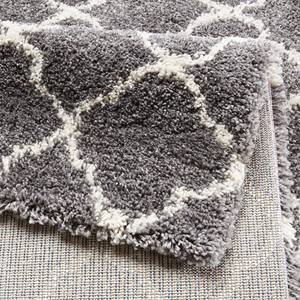 Tapis épais Luna Fibres synthétiques - Gris / Crème - 120 x 170 cm