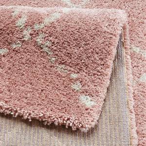 Tapis épais Hash Fibres synthétiques - Rose / Blanc - 120 x 170 cm