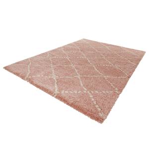 Hochflorteppich Hash Kunstfaser - Rosa / Weiß - 160 x 230 cm