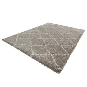 Tapis épais Hash Fibres synthétiques - Taupe / Blanc - 160 x 230 cm