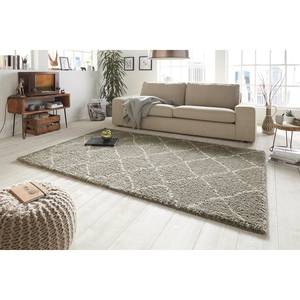 Tapis épais Hash Fibres synthétiques - Taupe / Blanc - 200 x 290 cm