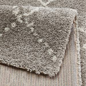 Tapis épais Hash Fibres synthétiques - Taupe / Blanc - 80 x 150 cm