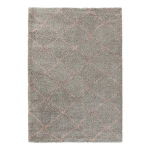 Tapis épais Hash Fibres synthétiques - Taupe / Saumon - 160 x 230 cm