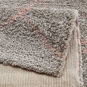 Tapis épais Hash Fibres synthétiques - Taupe / Saumon - 160 x 230 cm