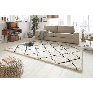 Tapis épais Hash Fibres synthétiques - Crème / Noir - 200 x 290 cm