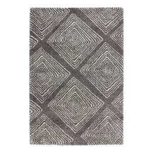 Hoogpolig vloerkleed Wire kunstvezels - Taupe/wit - 160 x 230 cm