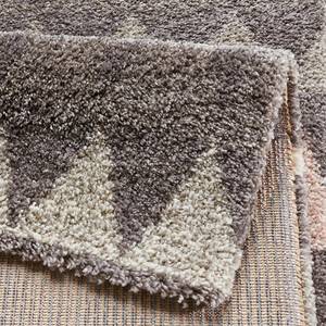 Tapis épais Triangle Fibres synthétiques - Gris / Crème - 160 x 230 cm