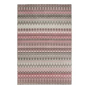 Laagpolig vloerkleed Shiver kunstvezels - Grijs/pink - 80 x 150 cm