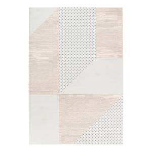 Tapis Glaze Fibres synthétiques - Blanc / Saumon - 160 x 230 cm