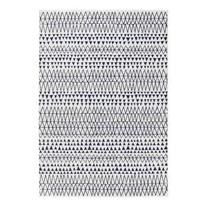Tapis Scandinavian Fibres synthétiques - Blanc / Noir - 160 x 230 cm