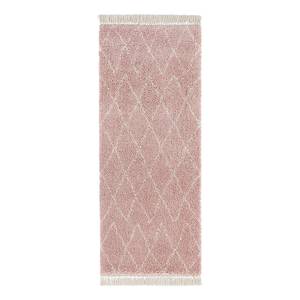 Tapis de couloir Jade Fringe Fibres synthétiques - Rose