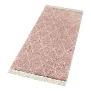 Tapis de couloir Jade Fringe Fibres synthétiques - Rose