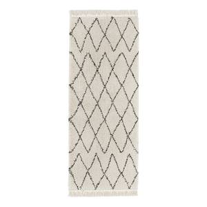 Tapis de couloir Jade Fringe Fibres synthétiques - Crème