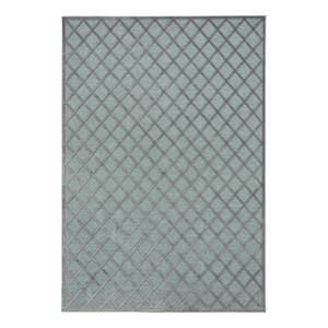 Laagpolig vloerkleed Danton kunstvezels - Blauw grijs - 200 x 300 cm