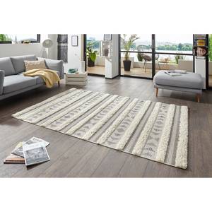 Tapis intérieur / extérieur Azrou Fibres synthétiques - Crème / Gris clair - 77 x 150 cm