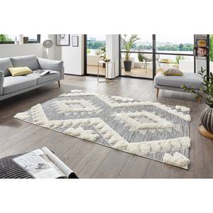 Tapis intérieur / extérieur Tiddas Fibres synthétiques - Gris clair / Crème - 115 x 170 cm