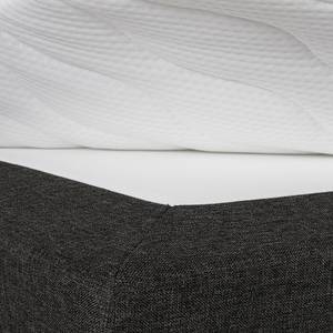 Boxspringbett Joiselle inkl. Topper - Webstoff - Anthrazit - 180 x 200cm