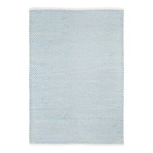 Tapis en laine Skive Coton / Laine - Bleu clair - 65 x 130 cm