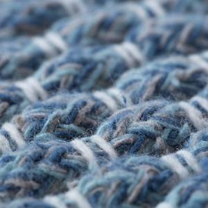 Tapis en laine Wohnidee Liv Coton - Bleu clair - 70 x 140 cm