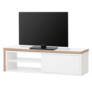 Meuble TV Echo blanc / marron clair - Blanc / Chêne