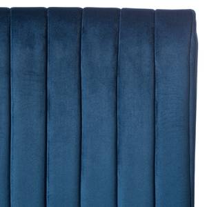 Chaises capitonnées Filot (lot de 2) Velours / Hévéa massif - Bleu
