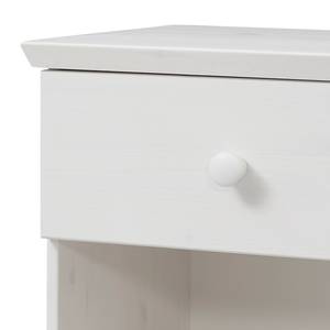 Table de chevet Dax Pin massif - Pin blanc ciré