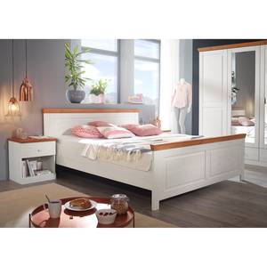 Houten bed Dax Massief grenenhout - Wit grenenhout / Grenenhout