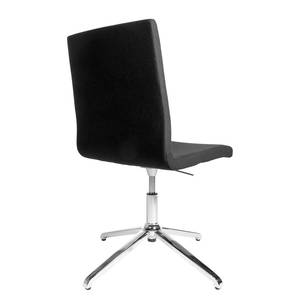 Chaise de bureau Cube I Tissu / Acier - Chrome - Noir