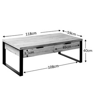 Table basse Loop Imitation chêne rustique