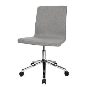 Chaise de bureau Cube II Tissu / Acier - Chrome - Gris clair