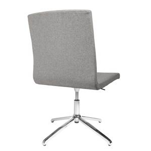 Sedia ufficio girevole Cube I Tessuto / Acciaio - Cromo - Color grigio pallido