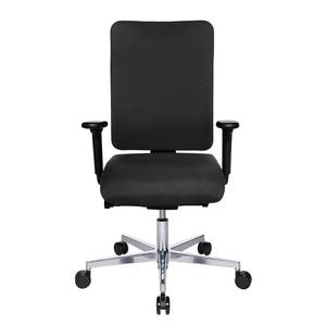 Bureaustoel Sitness Open X Deluxe II geweven stof/aluminium - chroomkleurig - Antraciet