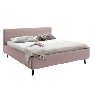 Gestoffeerd bed Luana geweven stof - Oud pink - 160 x 200cm
