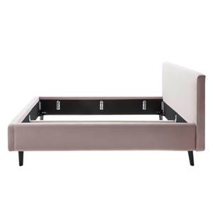 Gestoffeerd bed Luana geweven stof - Oud pink - 160 x 200cm