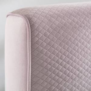 Gestoffeerd bed Luana geweven stof - Oud pink - 160 x 200cm